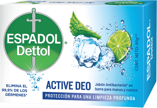 Espadol Dettol Jabón en Barra x1 Active Deo