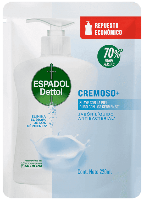 Espadol Dettol Respuesto Jabón Líquido para manos Cremoso